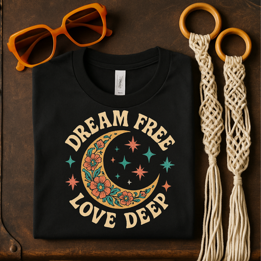 Dream Free Love Deep Graphic T-Shirt product