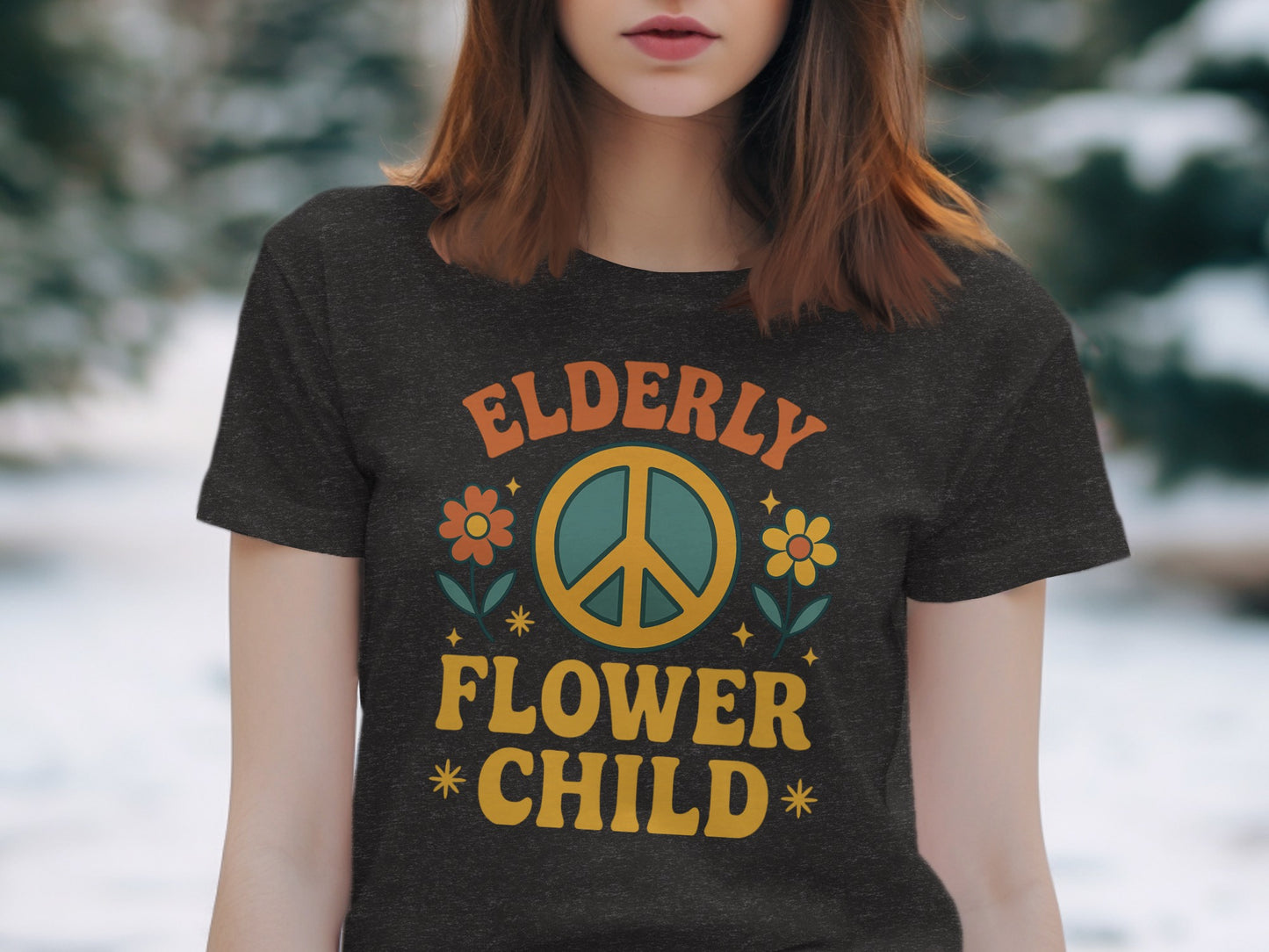 Elderly Flower Child Graphic T-shirt product