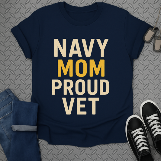 Navy Mom Proud Veteran T-shirt Ideal Gift