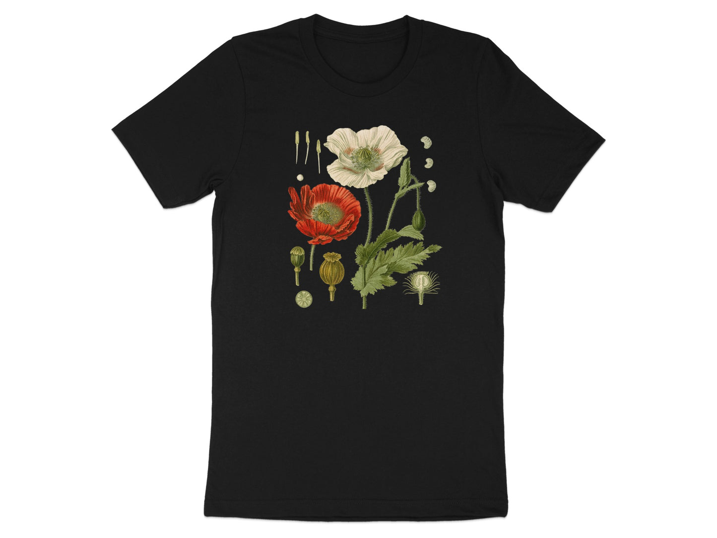 Botanical Flower Print with Poppy Design shirt product