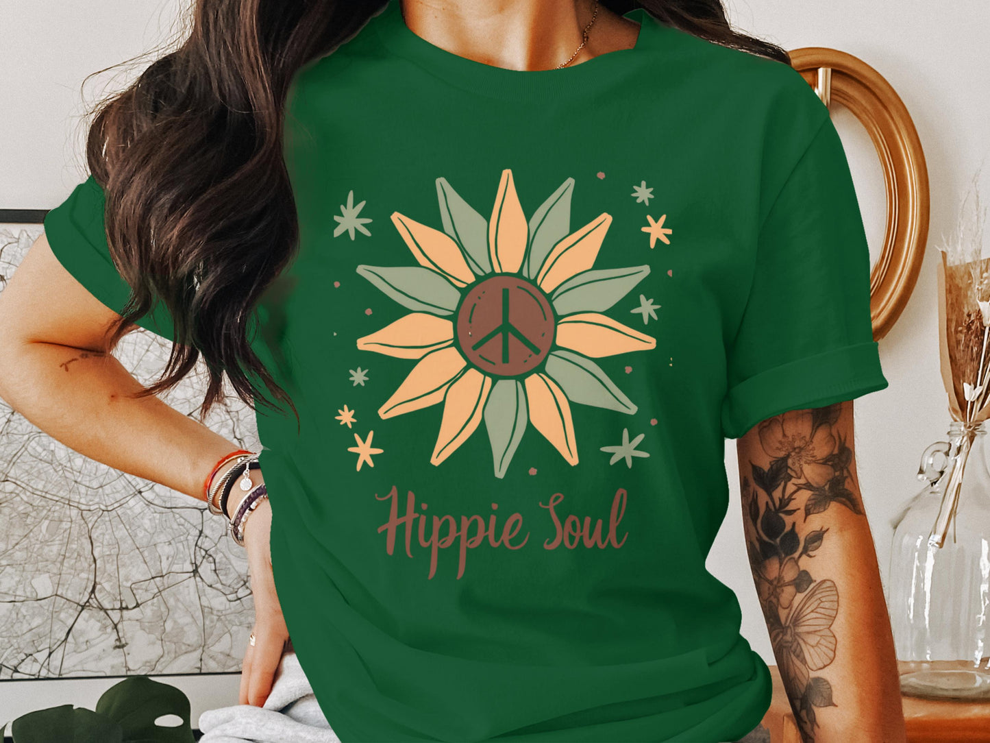 Sunflower Hippie Soul Graphic Tee Shirt product