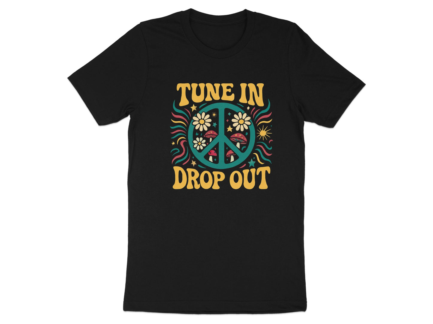 Tune In Drop Out Graphic Peace Symbol T-shirt product