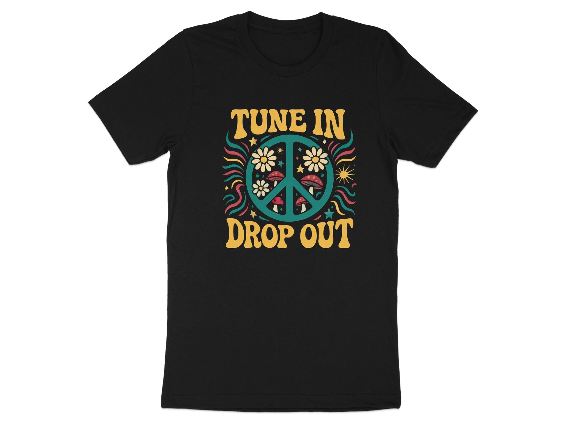 Tune In Drop Out Graphic Peace Symbol T-shirt product