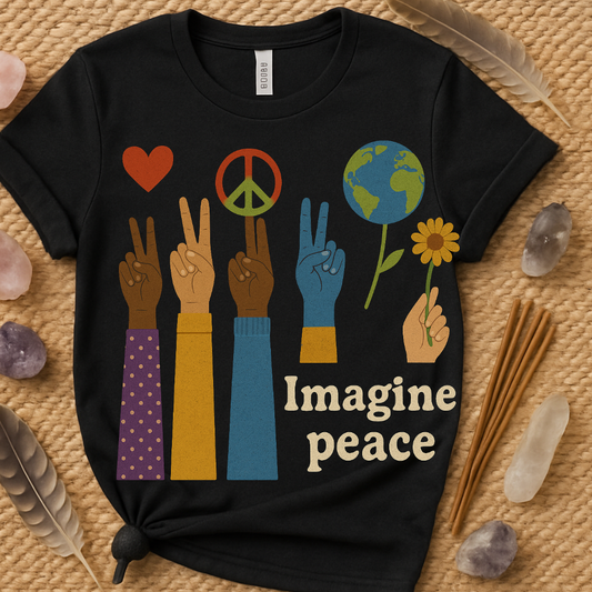 Imagine Peace Graphic Tees for Casual Wear product type