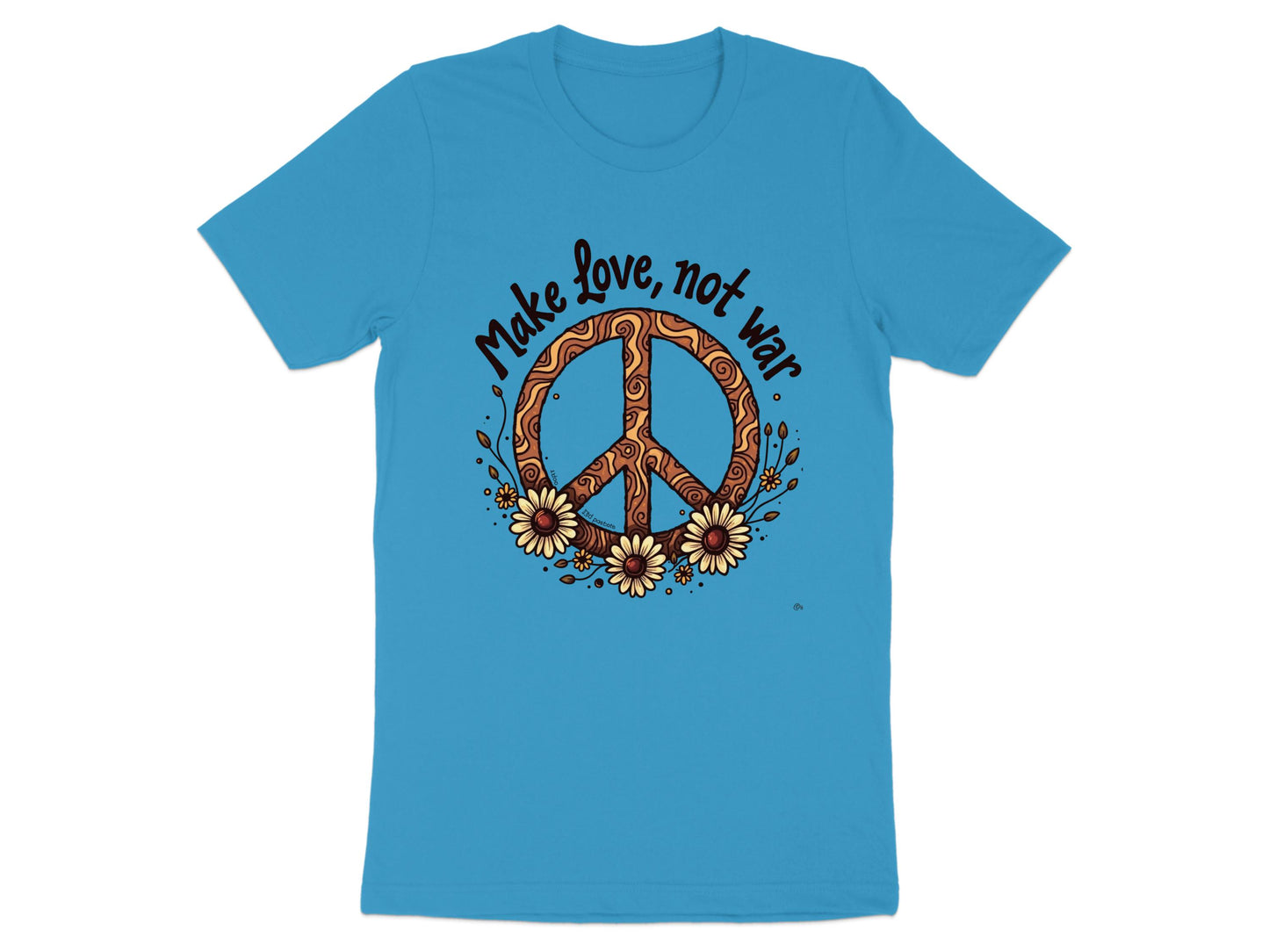 Make Love Not War Peace Sign Graphic Tee product type