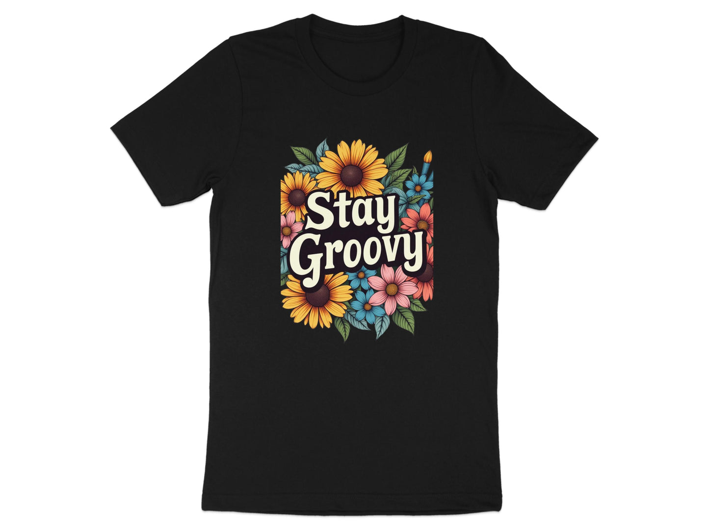 Stay Groovy Flower Graphic Tee Shirt product