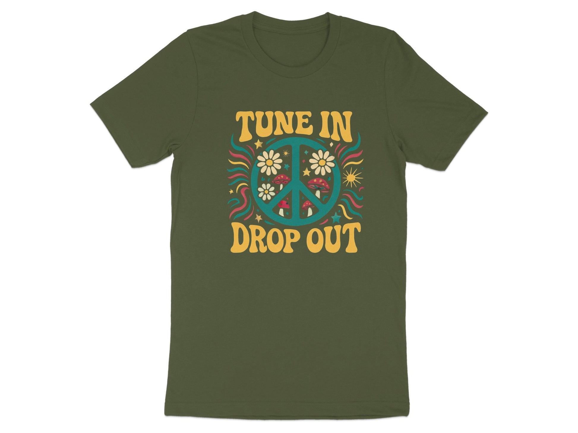 Tune In Drop Out Peace Sign Graphic T-shirt product type