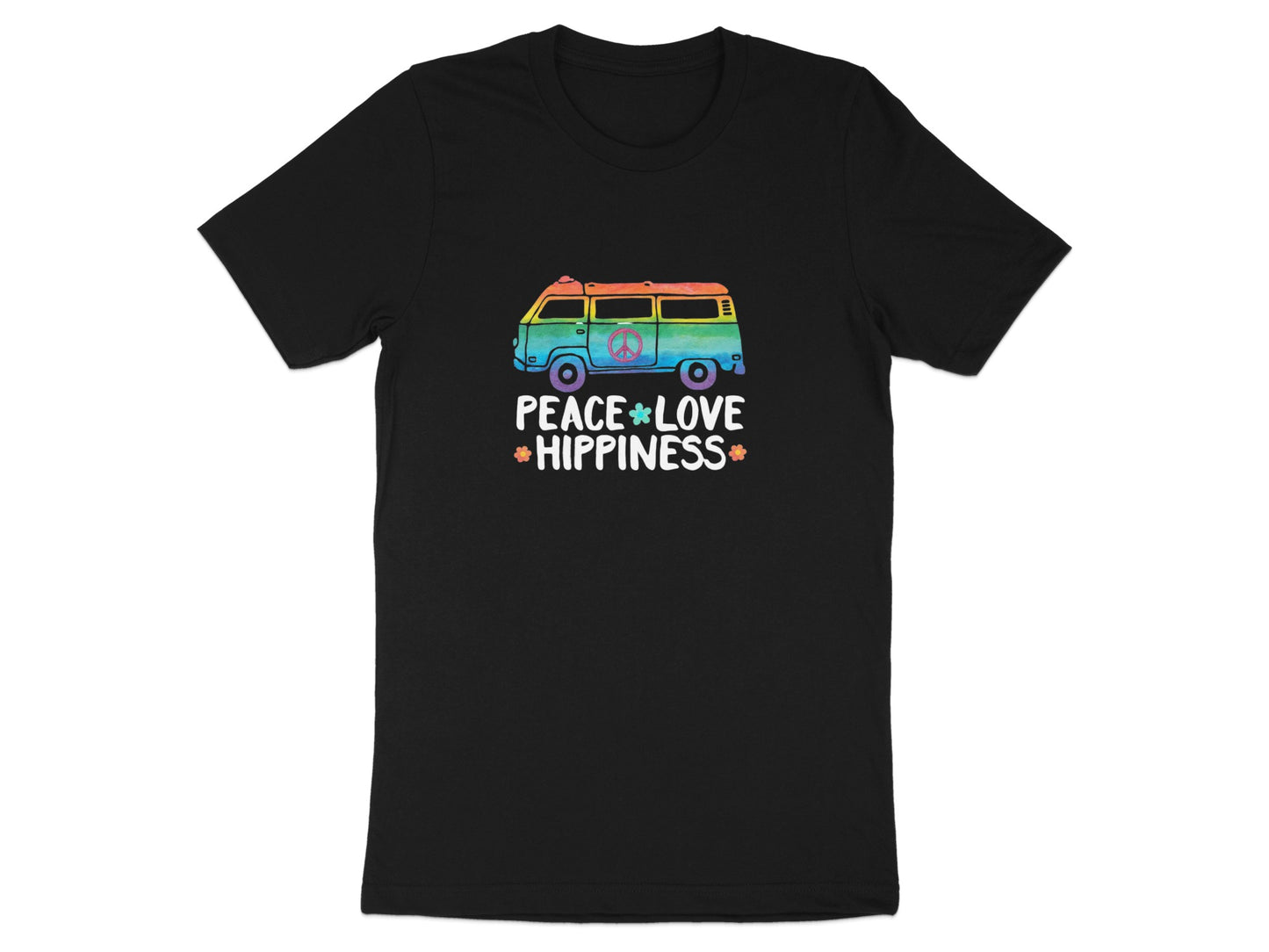 Peace Love Hippiness Vibrant Graphic Tee Product
