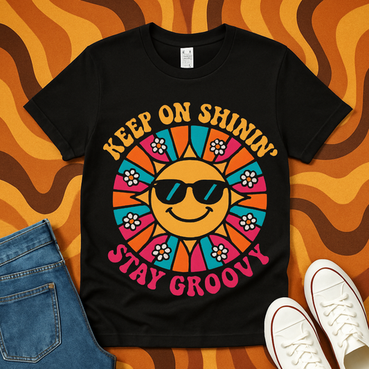 Keep On Shinin Stay Groovy Graphic Tee product type