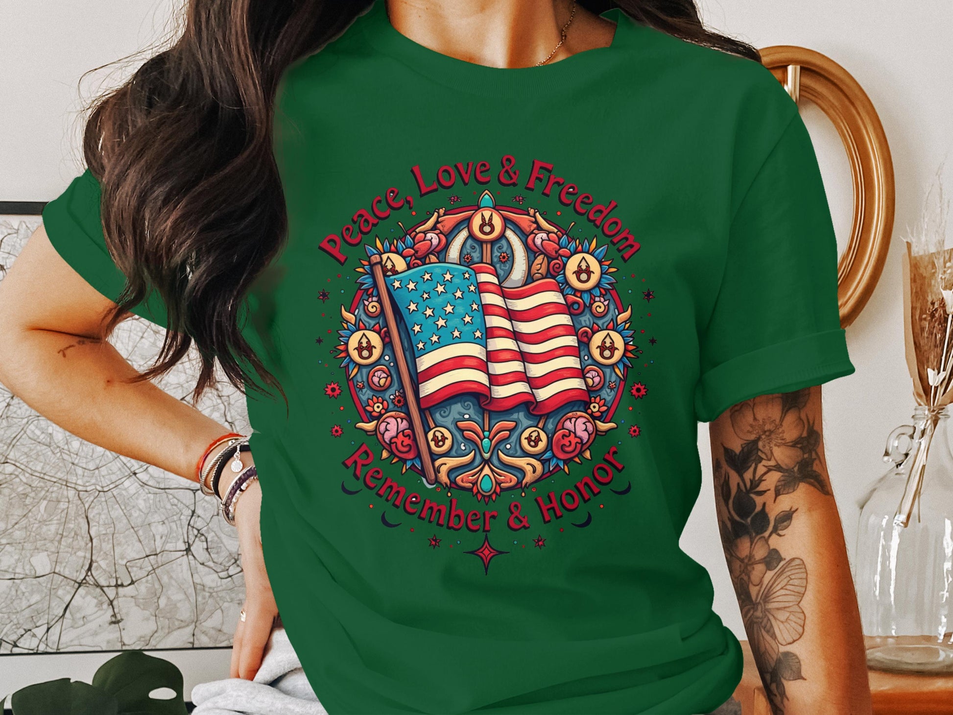 Peace Love and Freedom Remember and Honor product type
