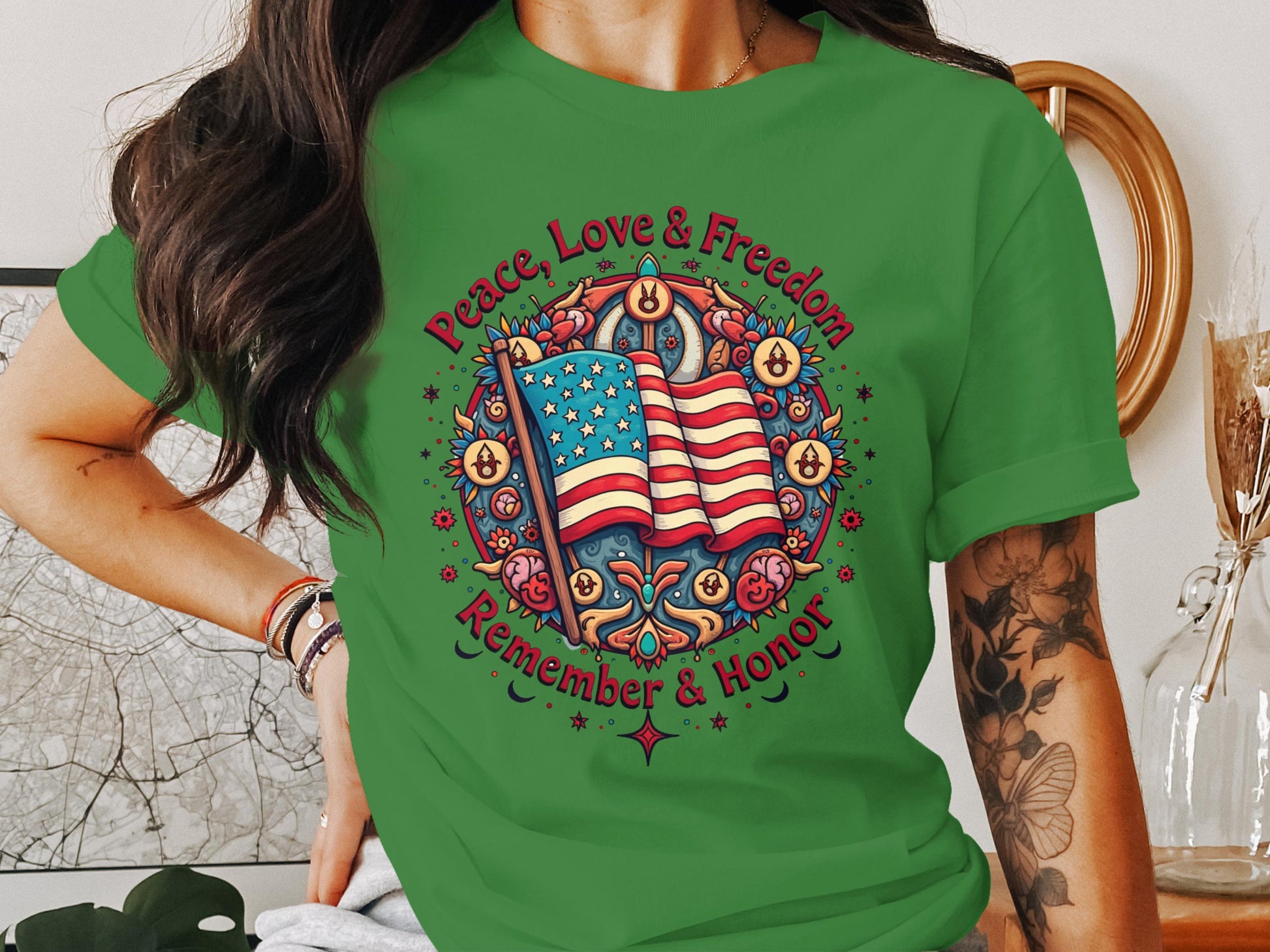 Peace Love Freedom Remember and Honor T-shirt product
