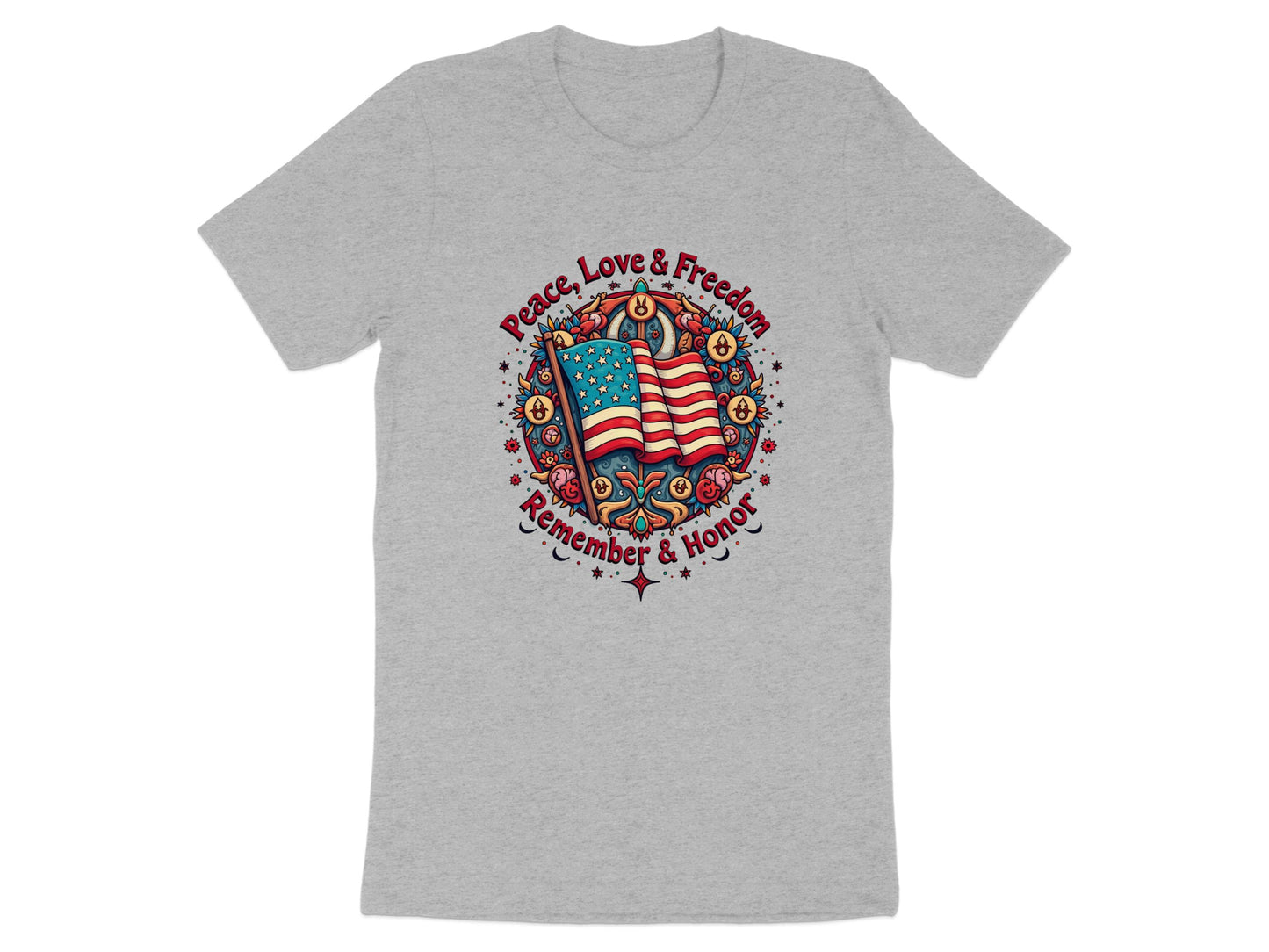 Peace Love Freedom Remember and Honor T-shirt product