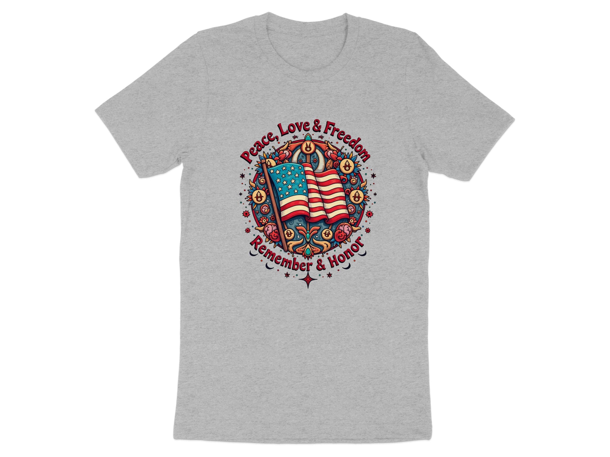 Peace Love Freedom Remember and Honor T-shirt product