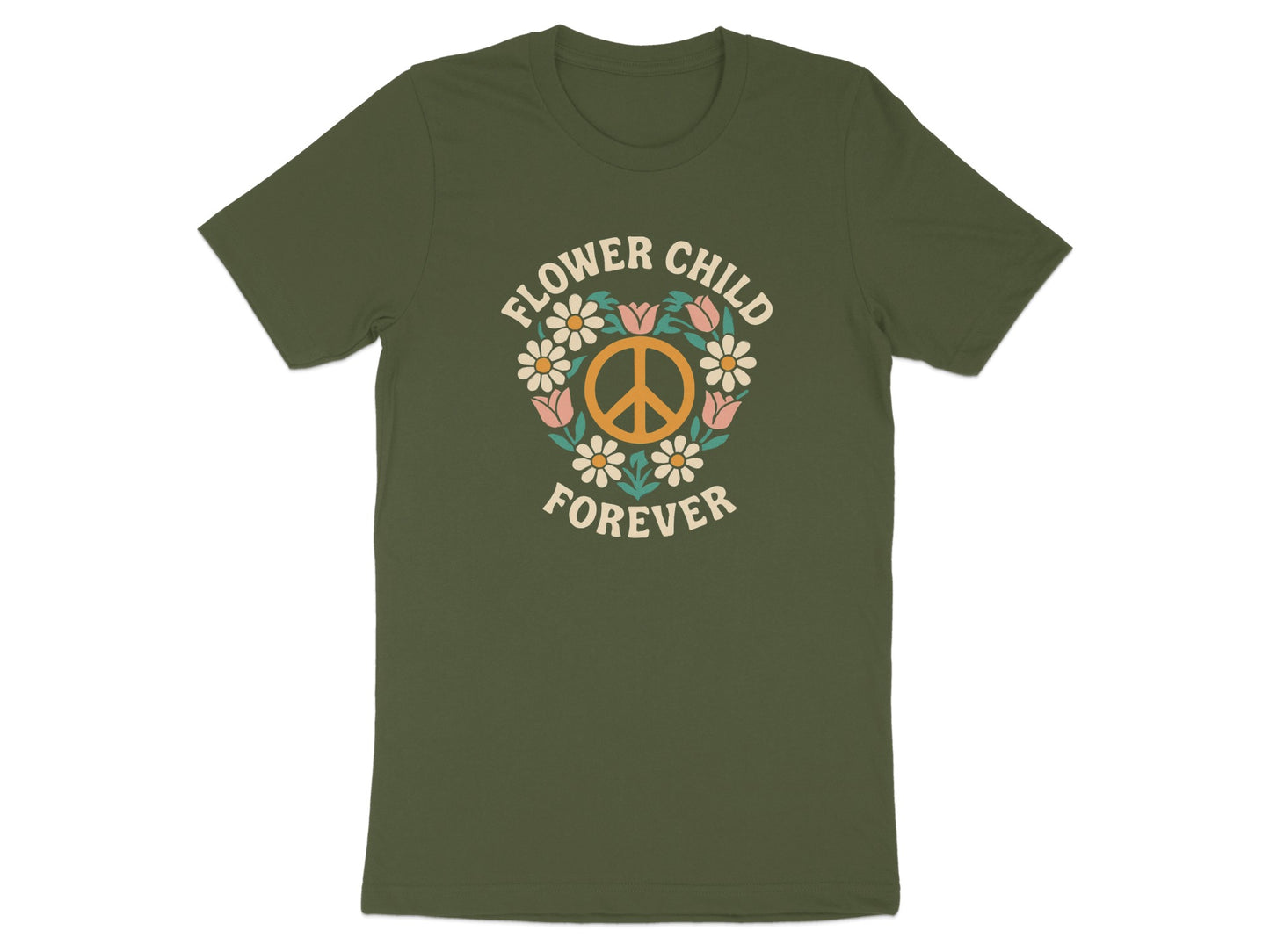 Flower Child Forever Peace Sign T-Shirt product type