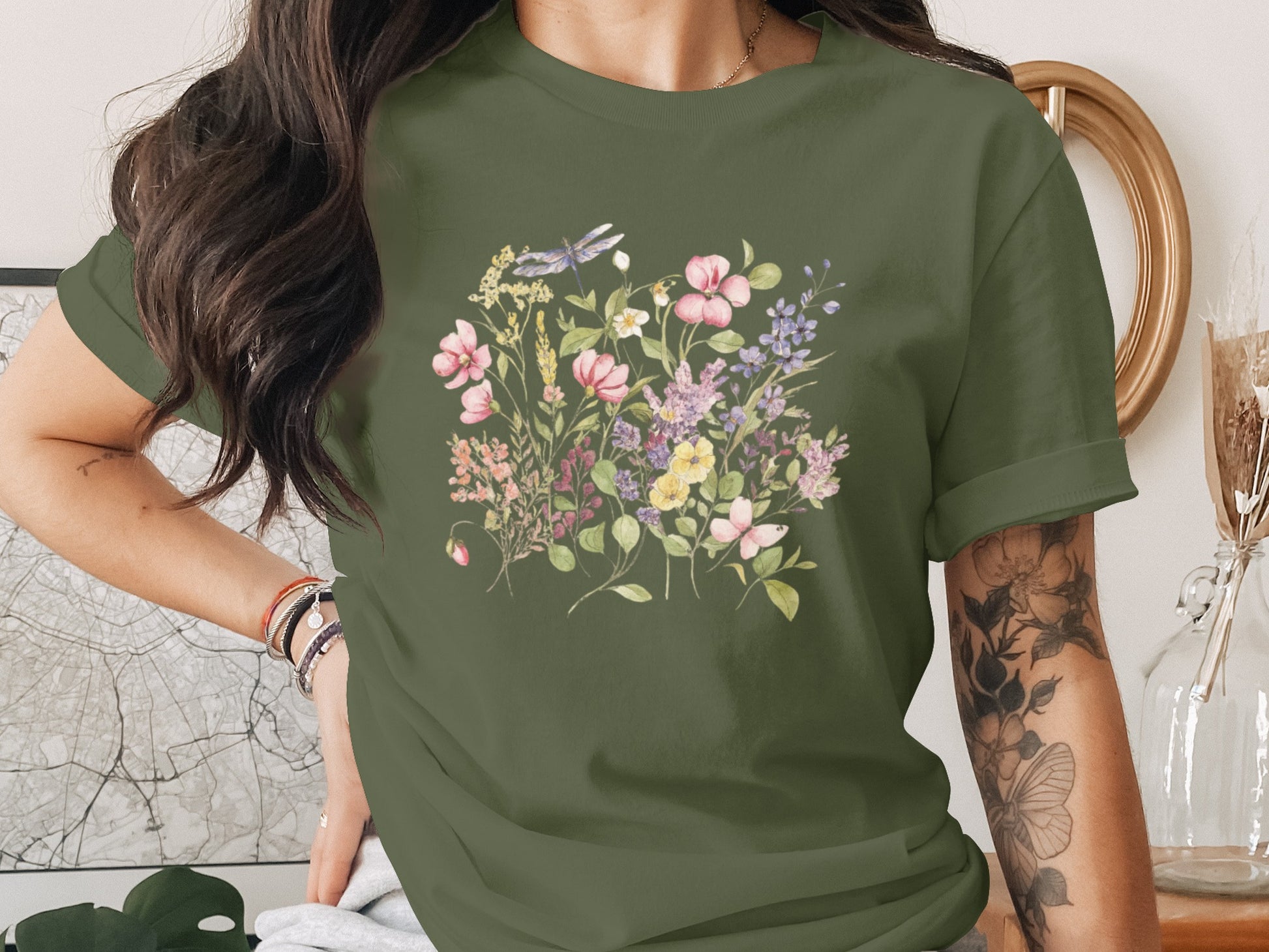 Beautiful Nature Inspired Floral Graphic Shirt product