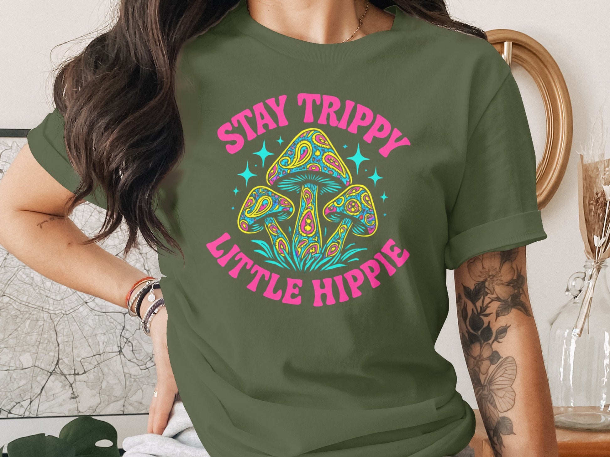 Stay Trippy Little Hippie Graphic T-Shirt product type