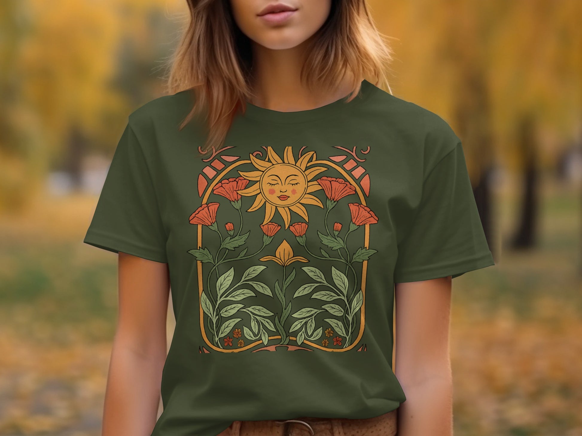Vintage Boho Sunflower Graphic Tee Shirt product