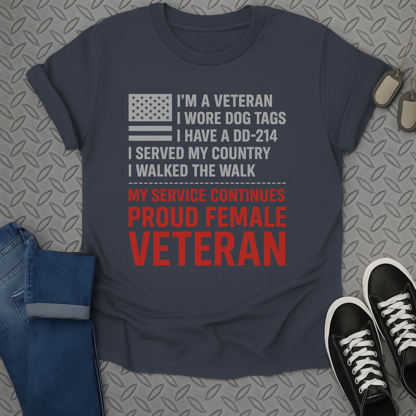 proud female veteran tshirt