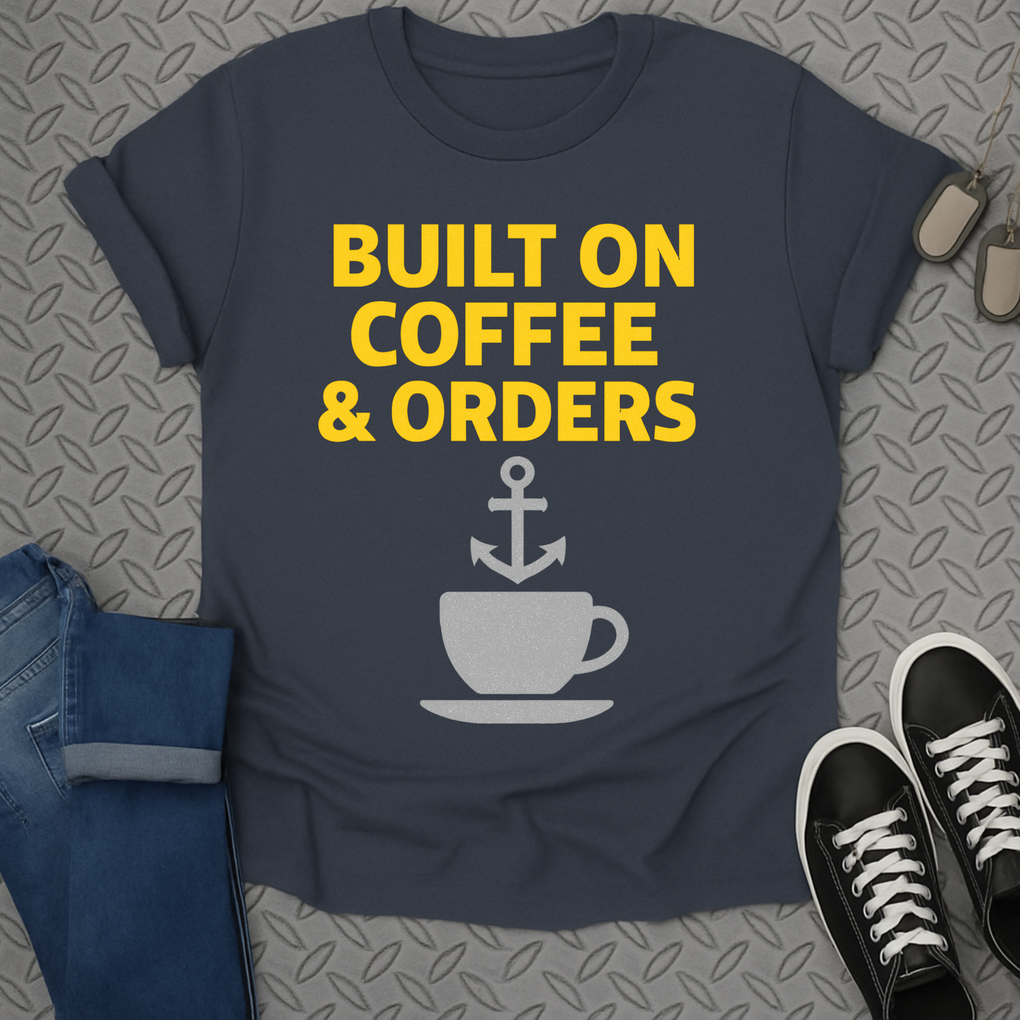 built on coffee & orders tshirt