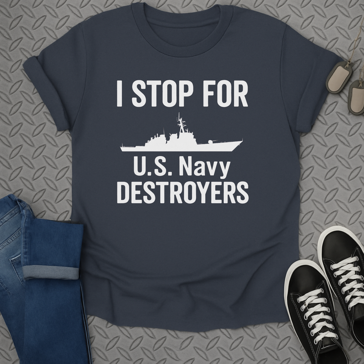 i stop for u.s. navy destroyers tshirt