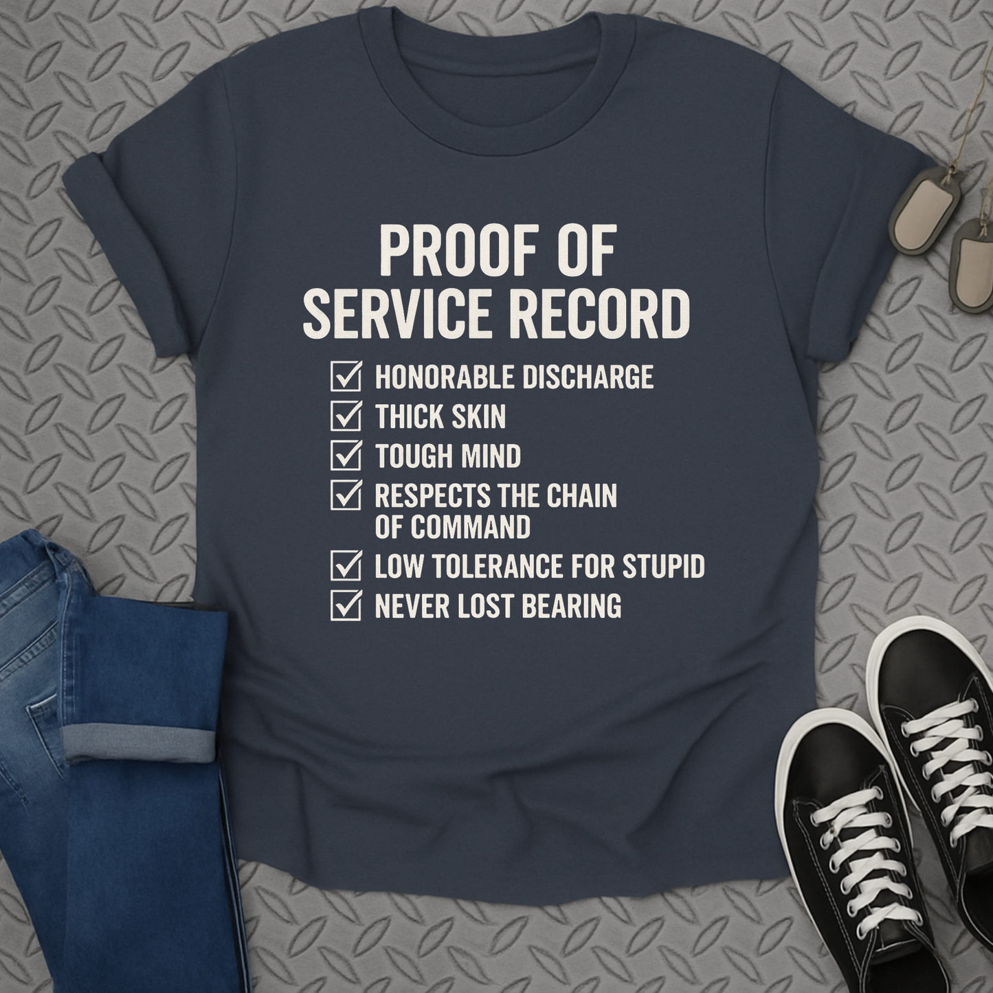 proof of service record tshirt