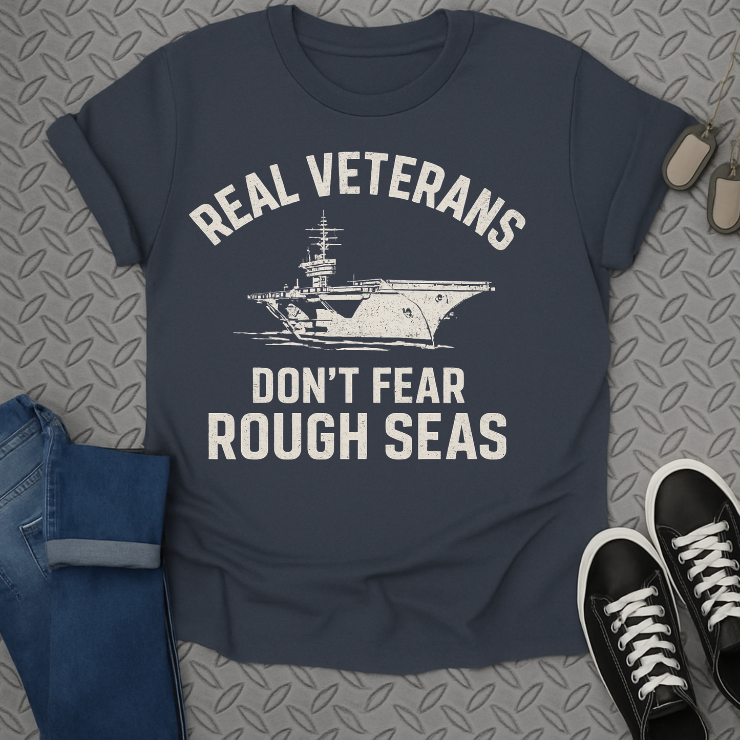 real veterans don't fear rough seas tshirt
