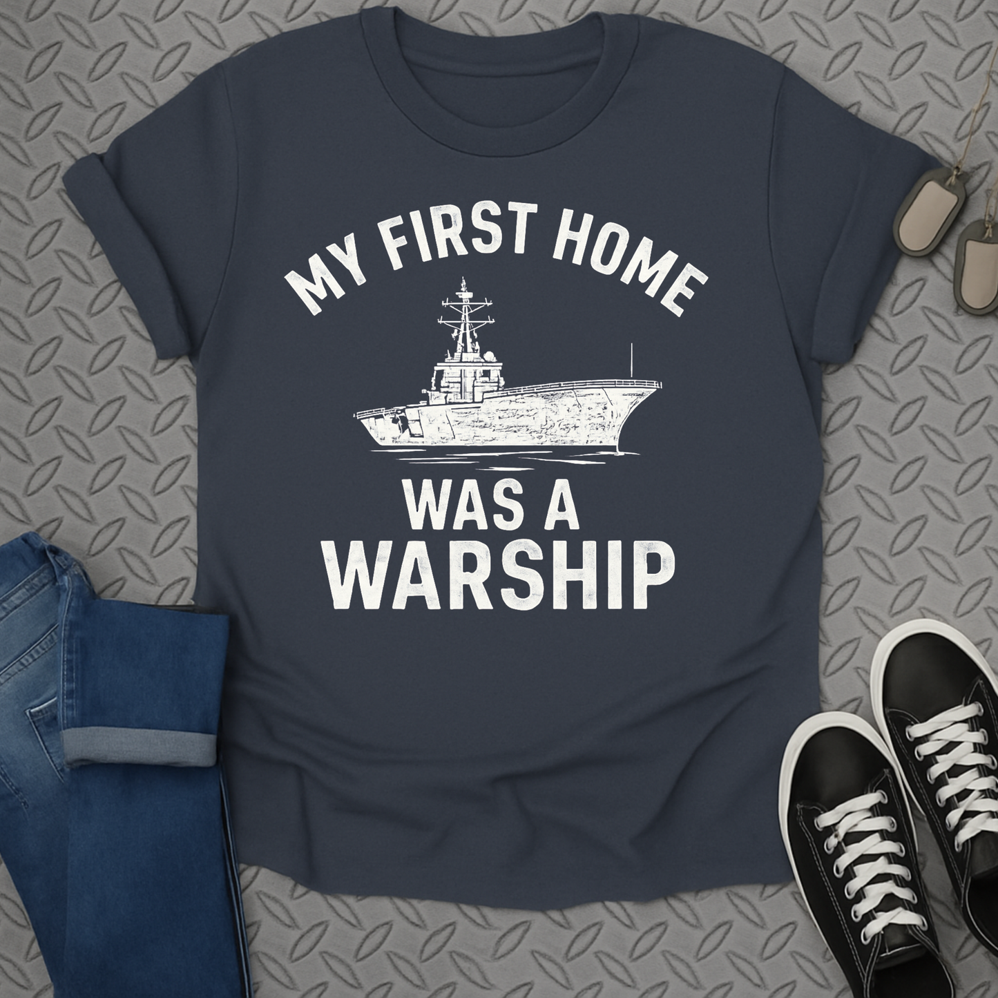 my first home was a warship tshirt