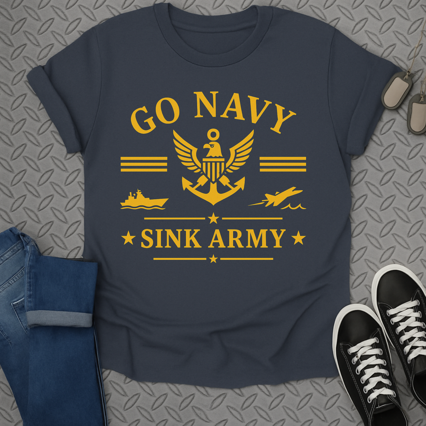 go navy sink army tshirt