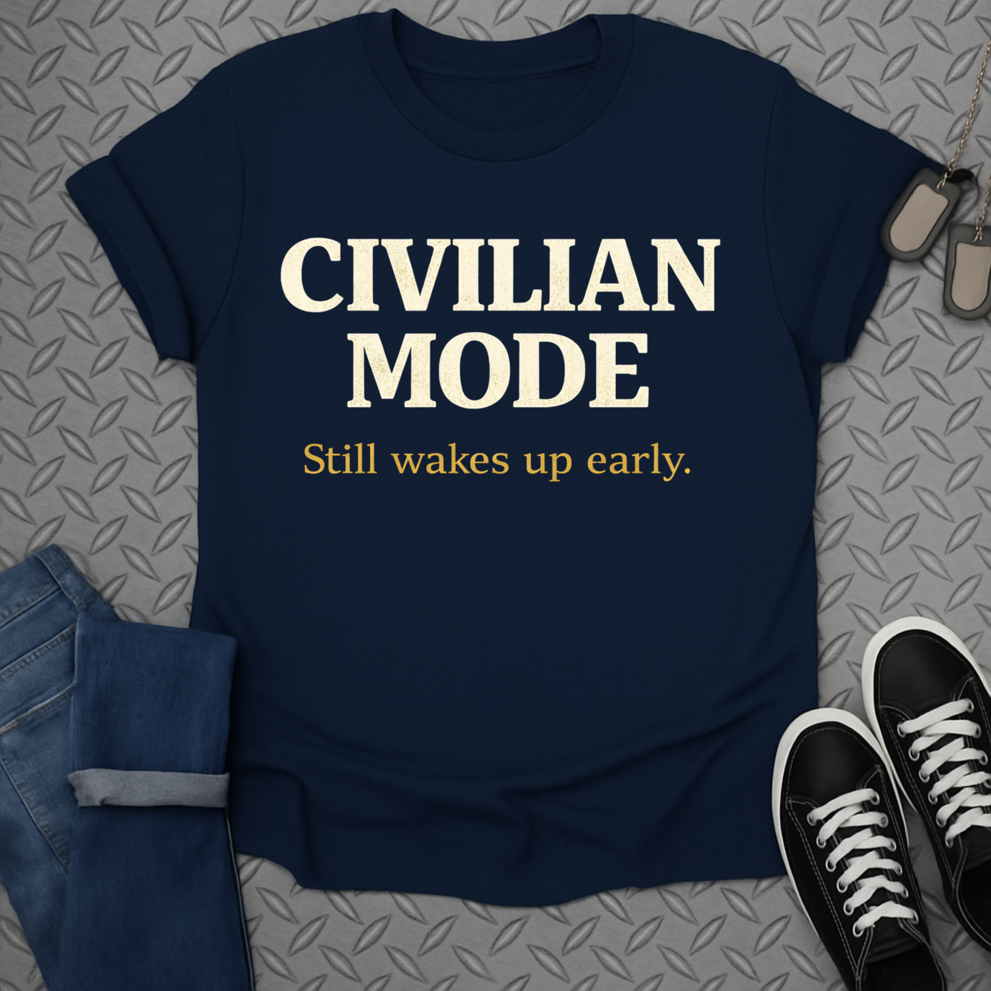 Civilian Mode Still Wakes Up Early T-shirt