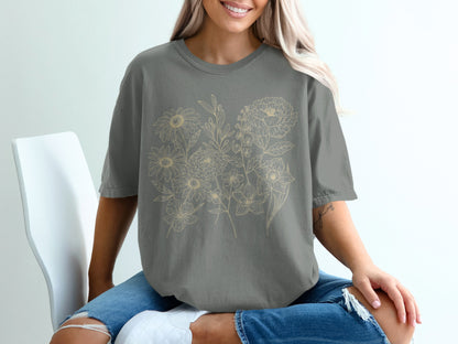 Floral Graphic Tee Shirt Casual Printed product type