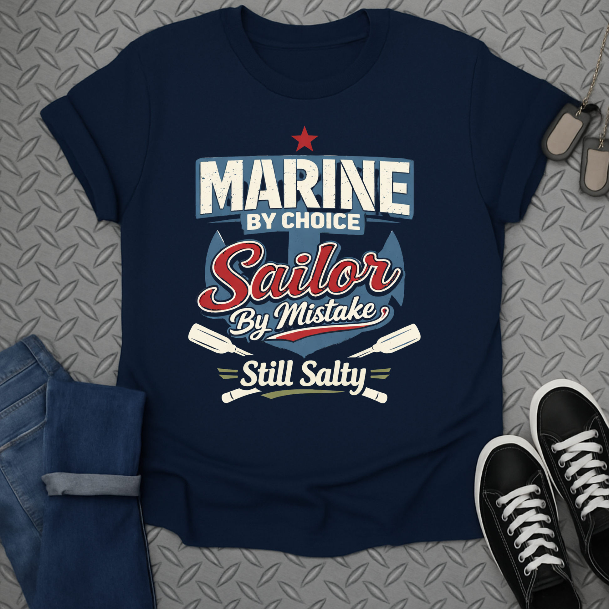 Marine By Choice Sailor By Mistake Still Salty T-Shirt