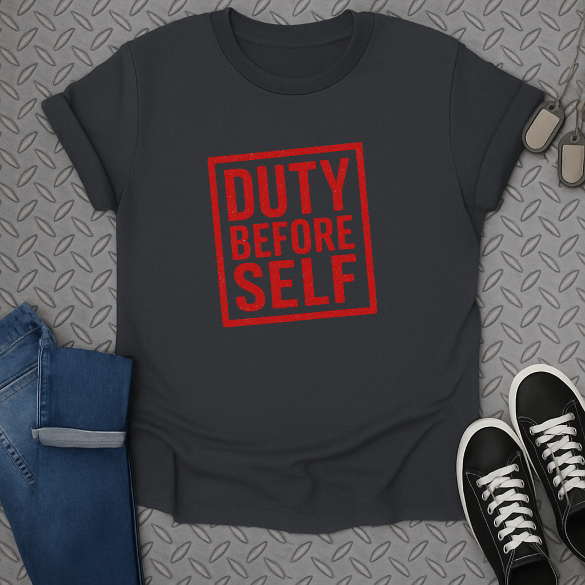 Duty Before Self statement t-shirt