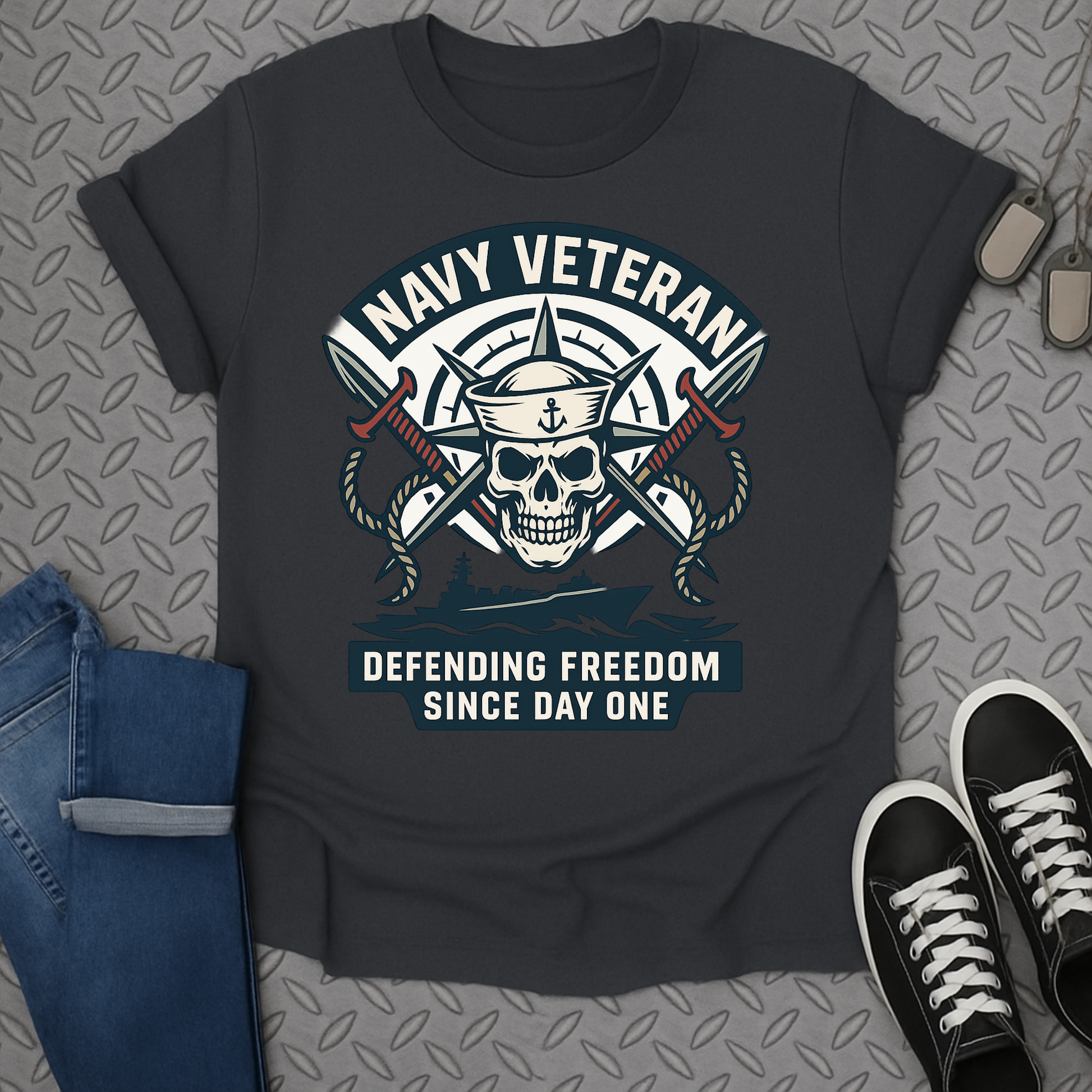 Navy Veteran Defending Freedom Since Day One T-shirt
