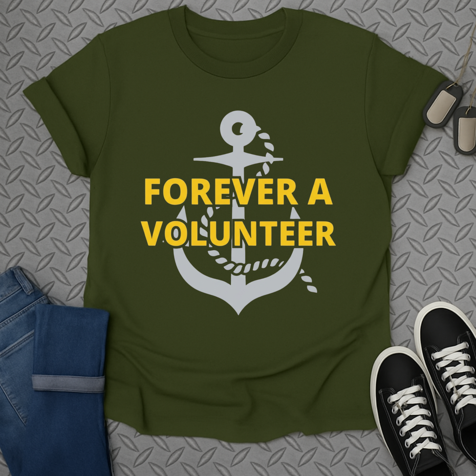 Forever a Volunteer Anchor Design T-shirt