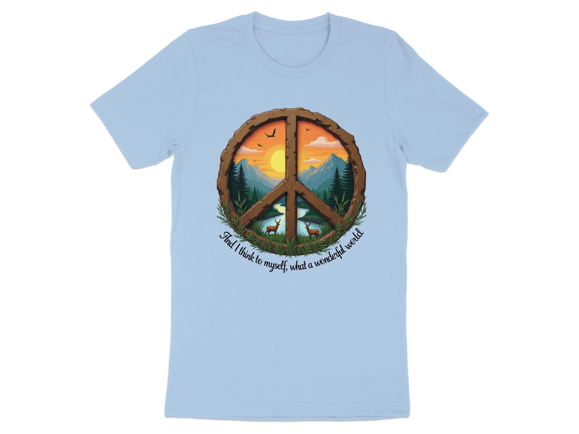 Scenic Peace Sign Design What A Wonderful World product type