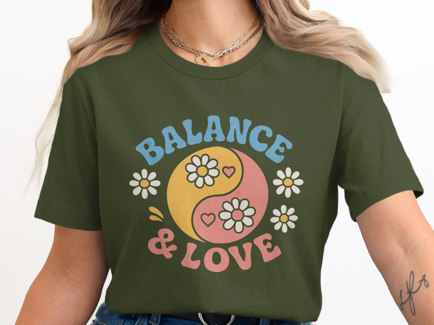 Balance and Love Graphic Tee Shirt Product Type