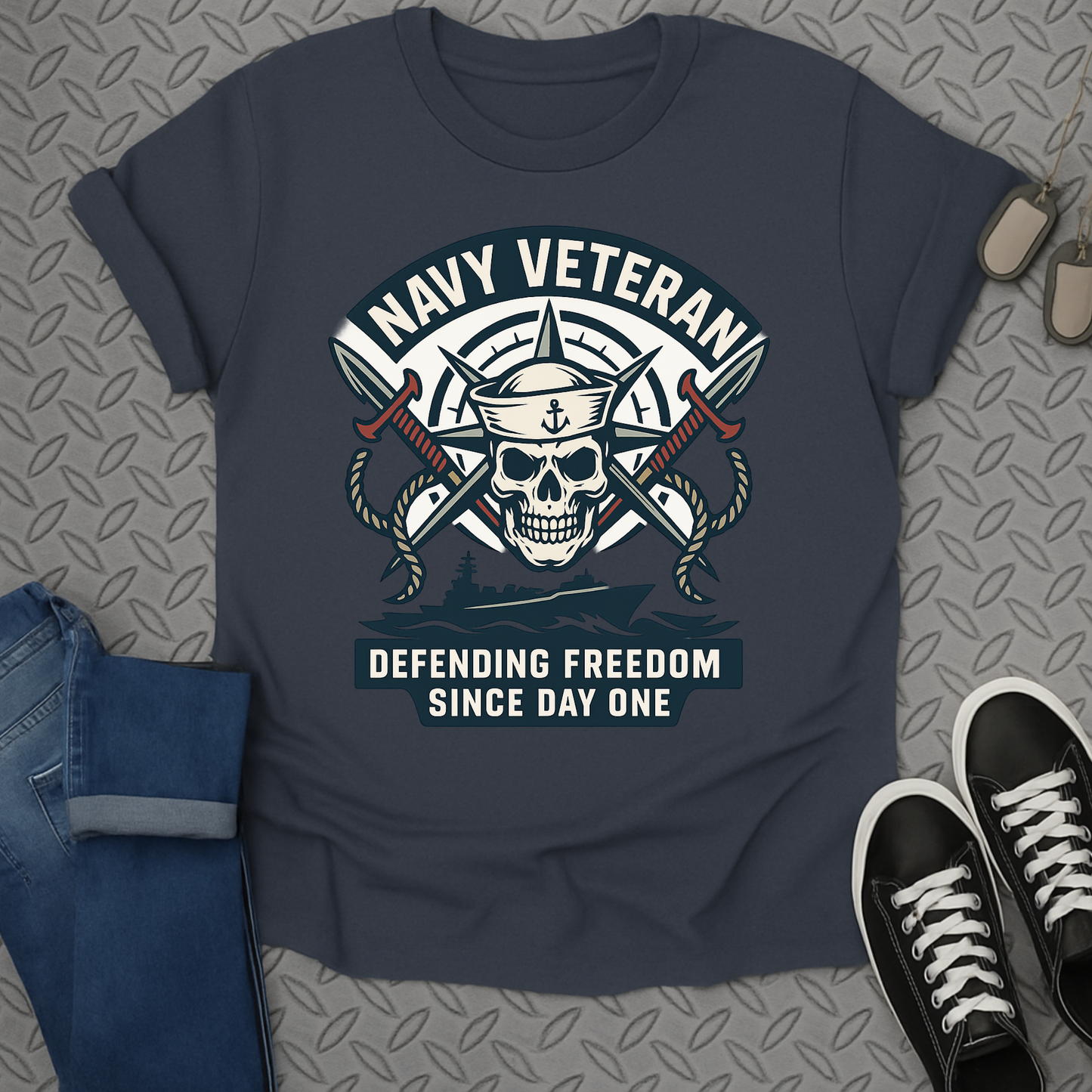 Navy Veteran Defending Freedom Since Day One Shirt