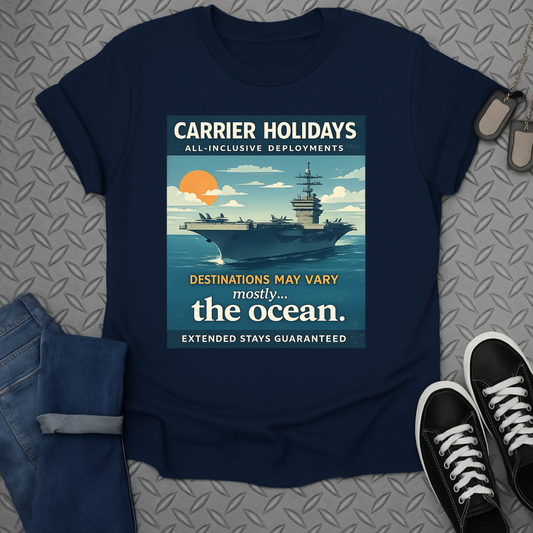 Carrier Holidays Extended Stays Guaranteed T-Shirt