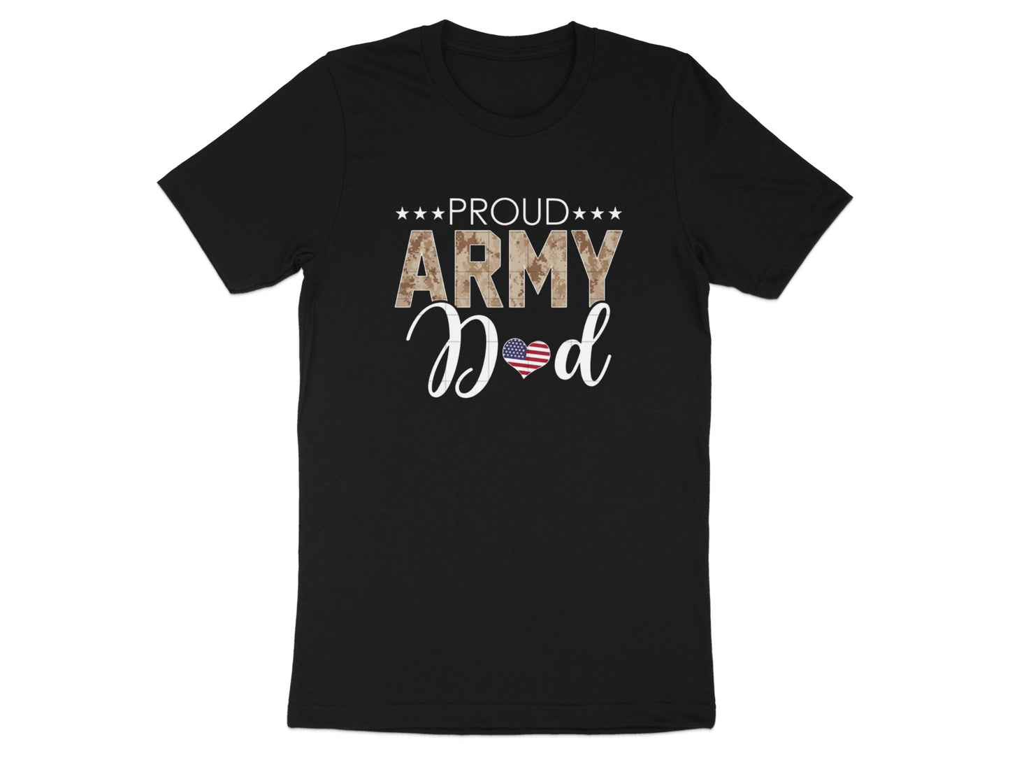 Proud Army Dad Graphic T-Shirt Military Family Apparel