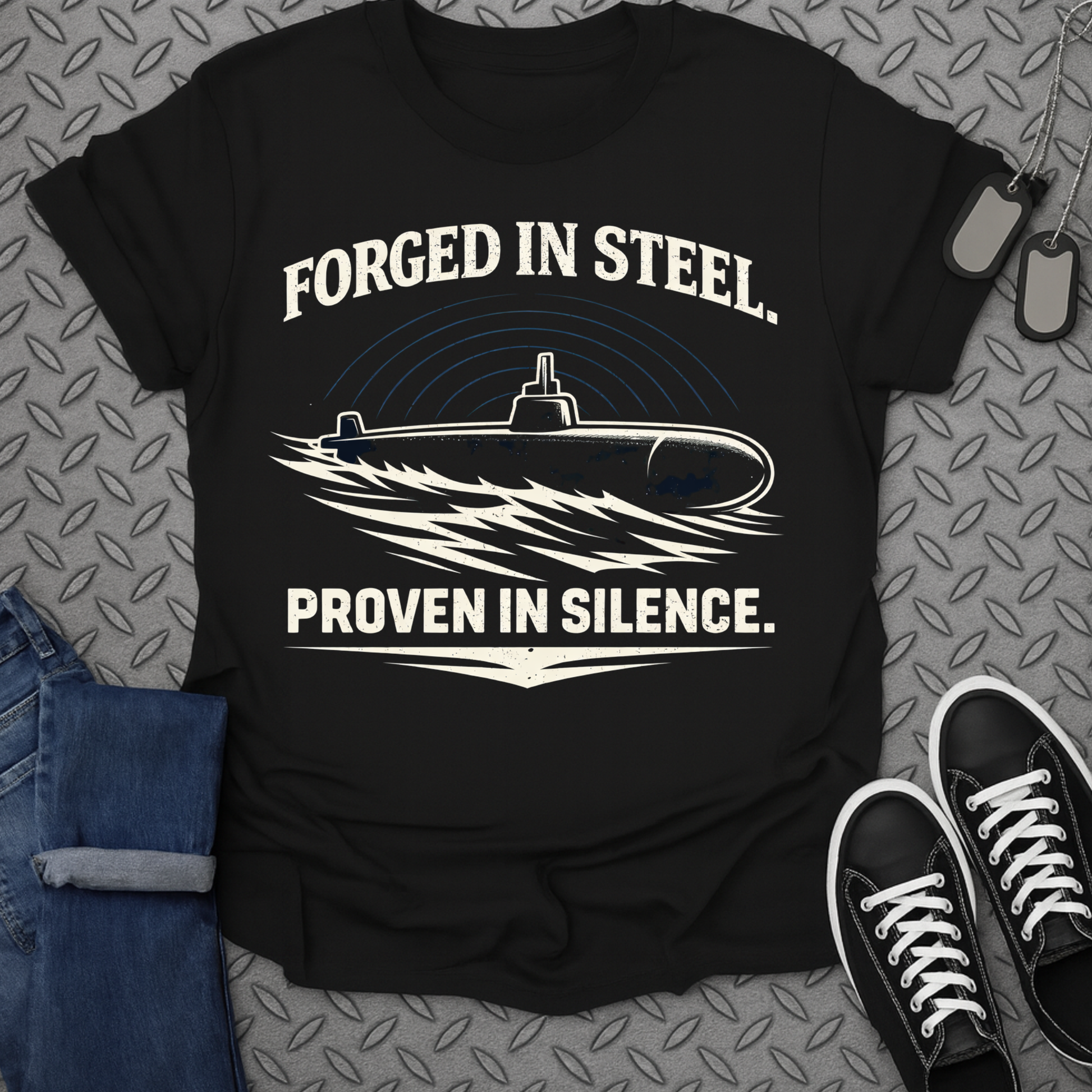 Forged in Steel Proven in Silence Submarine Shirt
