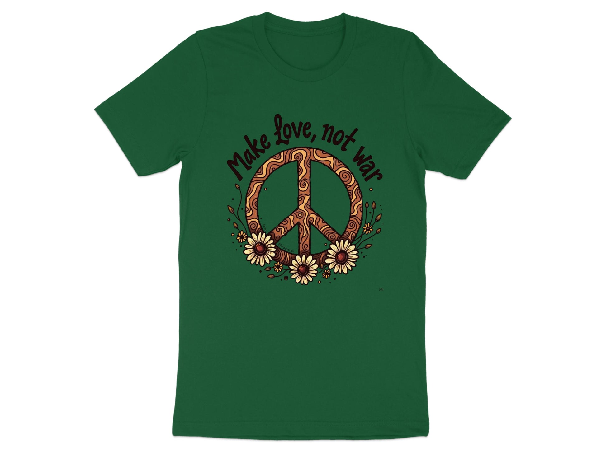 Make Love Not War Peace Sign Graphic T-shirt product type