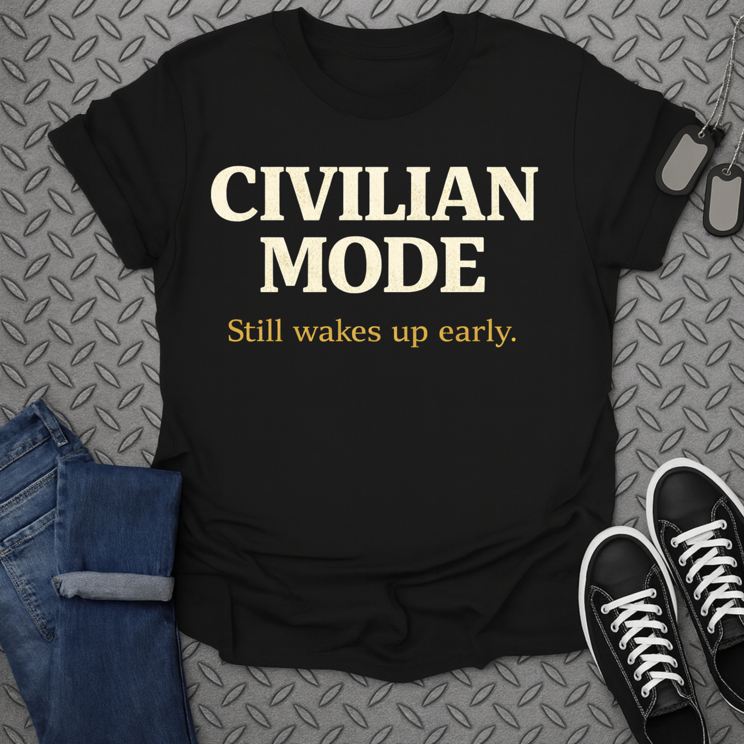 Civilian Mode Still Wakes Up Early T-shirt
