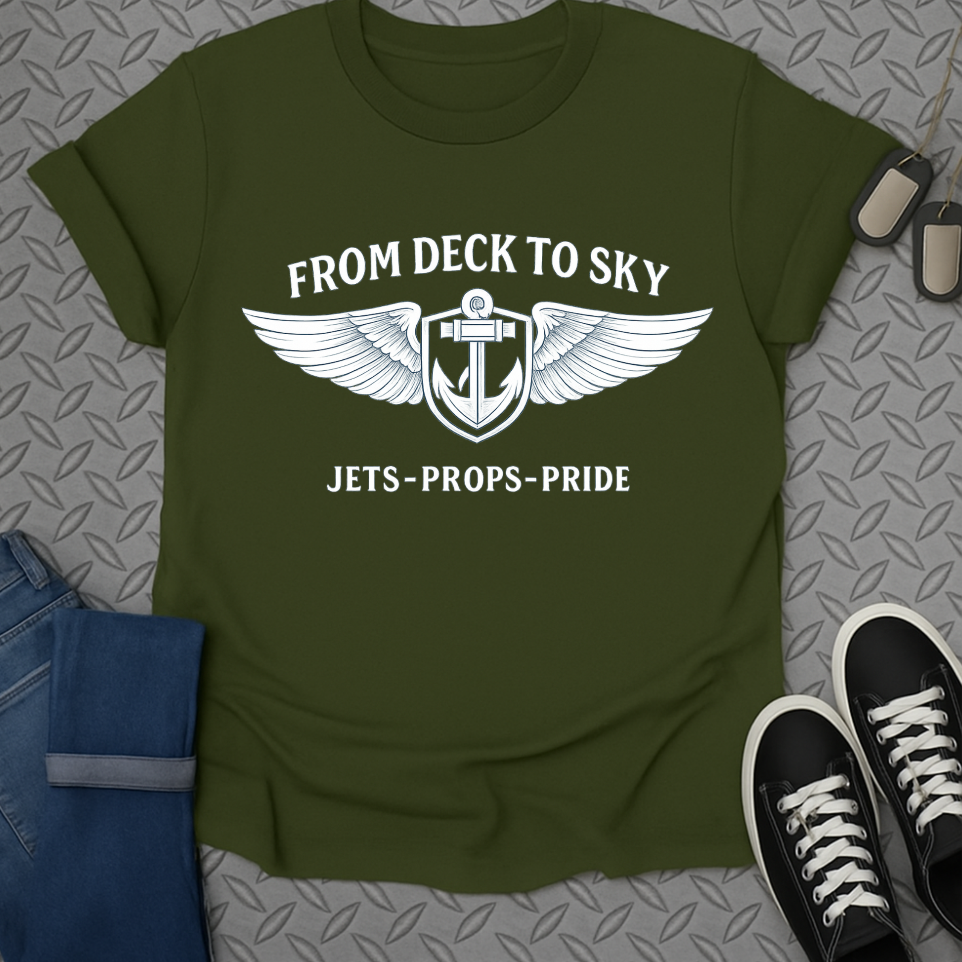From Deck to Sky Jets Props Pride T-shirt