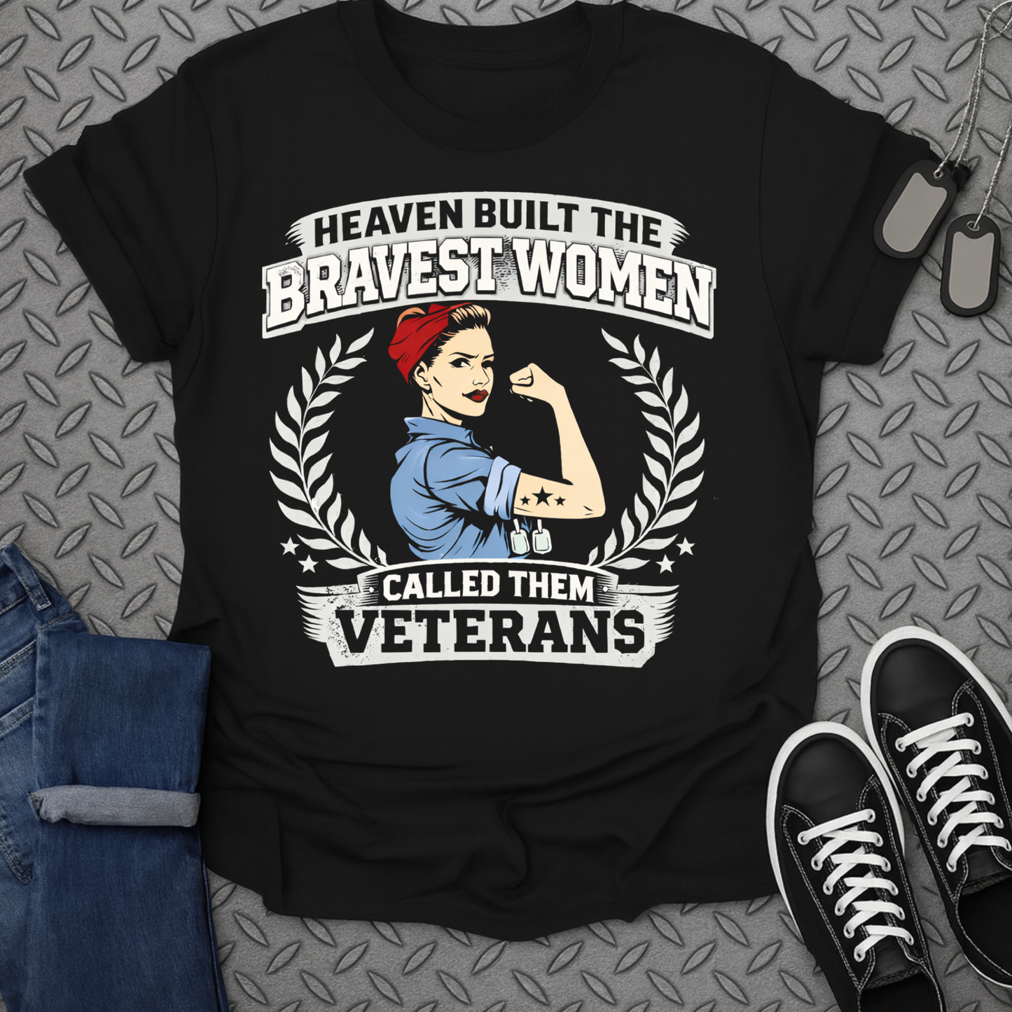 Heaven Built the Bravest Women Called Them Veterans Shirt