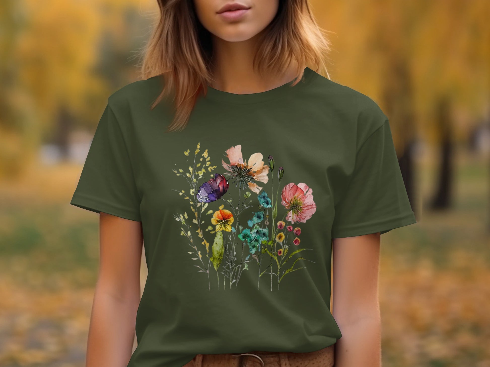 Artistic Floral Graphic Tee nature inspired product