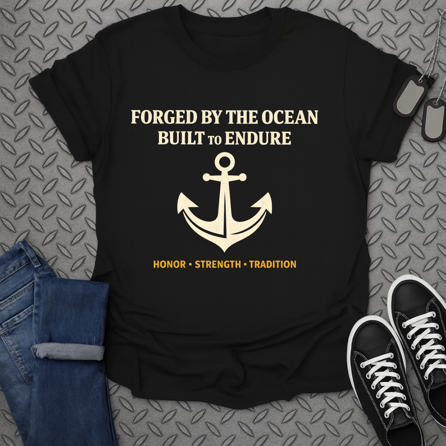 Forged by the Ocean Built to Endure Anchor Shirt