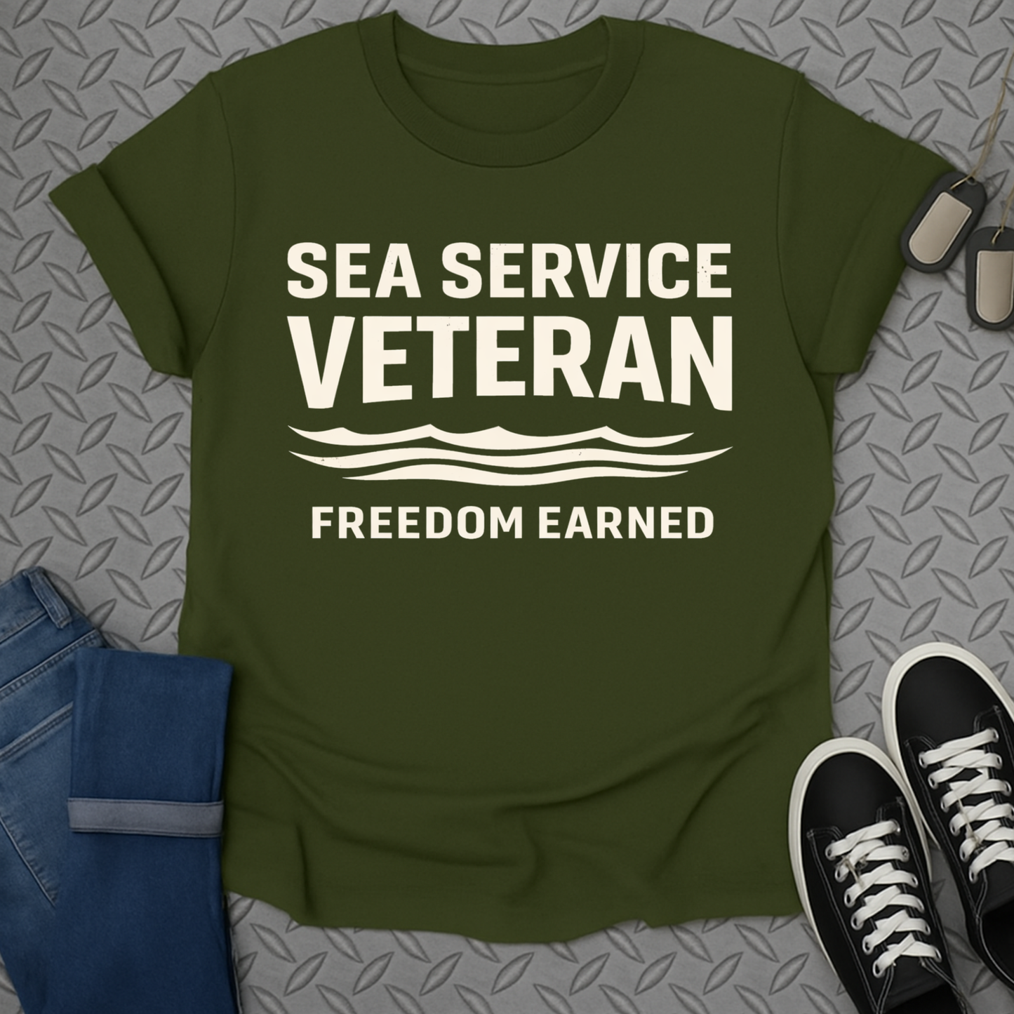 Sea Service Veteran Freedom Earned T-Shirt