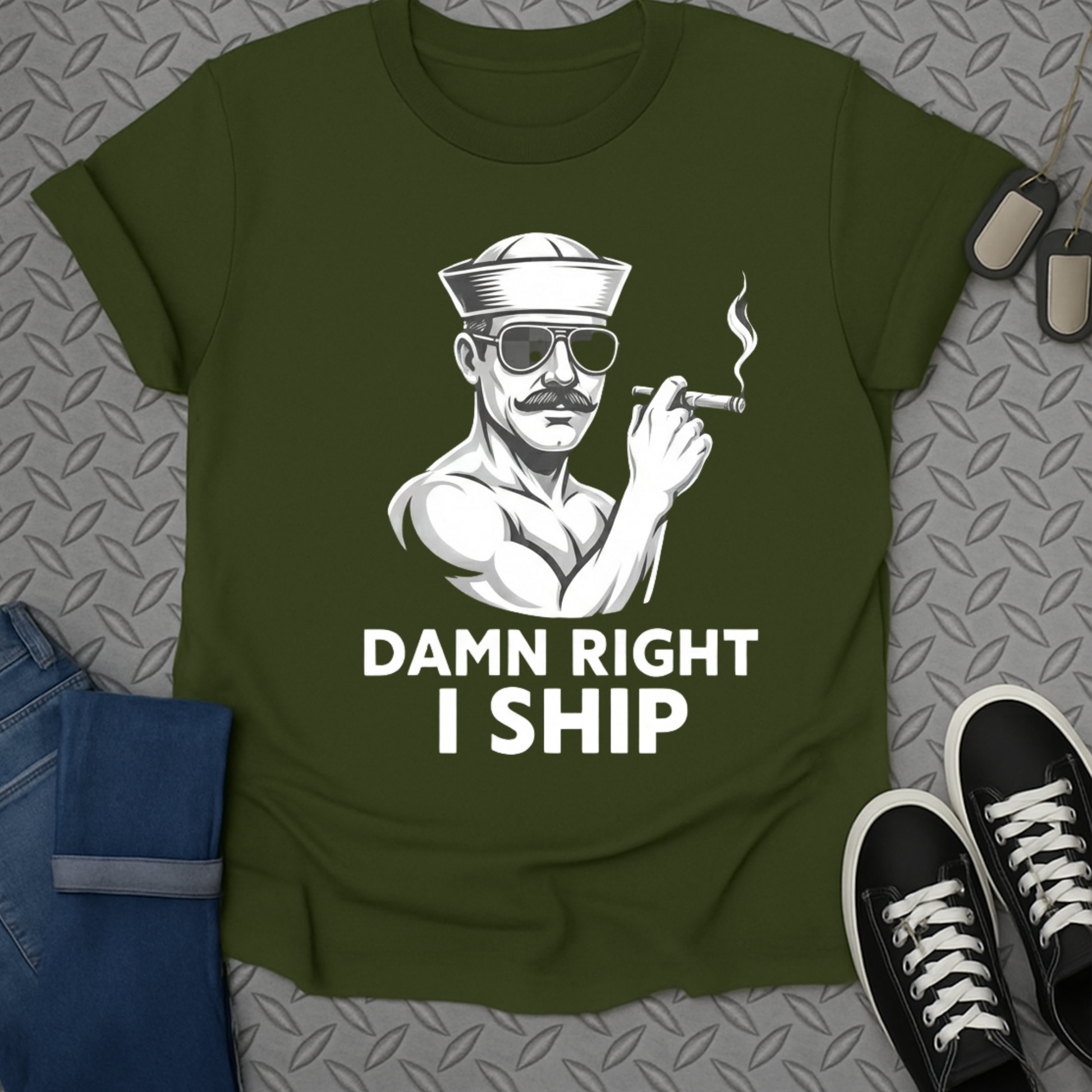 Damn Right I Ship Graphic T-shirt Product