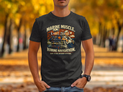 Marine Muscle Marine Navigation Graphic Tee