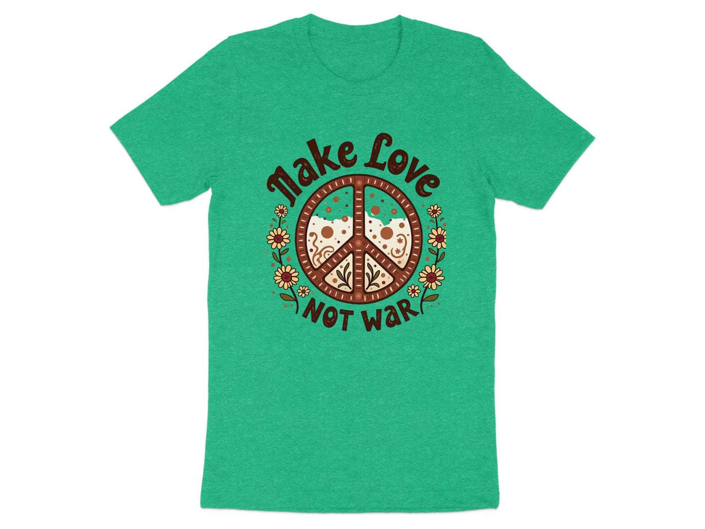 Make Love Not War Graphic Peace Sign T-Shirt product type